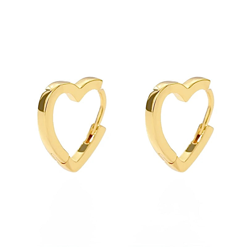 Heart Huggie Earrings